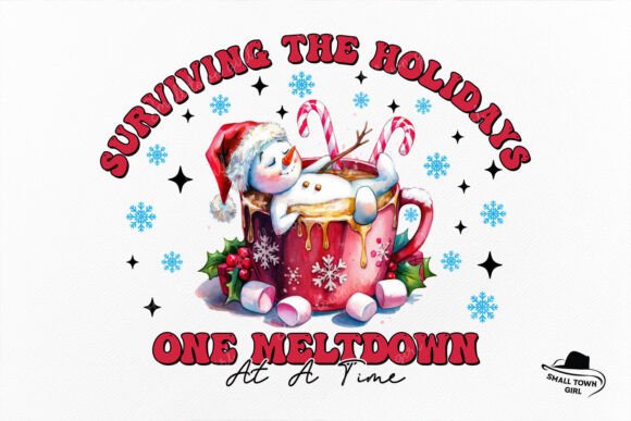Christmas Snowman Surviving the Holidays: A Design Asset