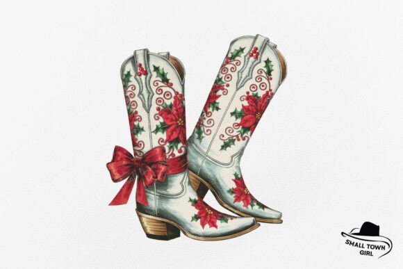 Coquette Christmas Western Cowgirl Boots: A Designer's Festive Asset