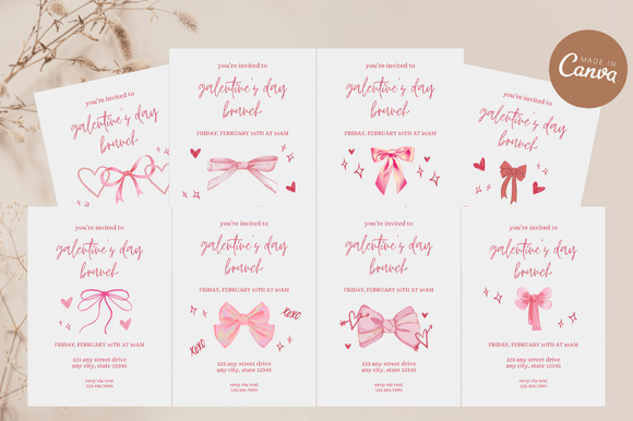 Coquette Galentine's Invitation Bundle: Effortless Elegance