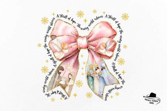 Elegant Faith: Design with a Jesus Christmas Coquette Bow Christian