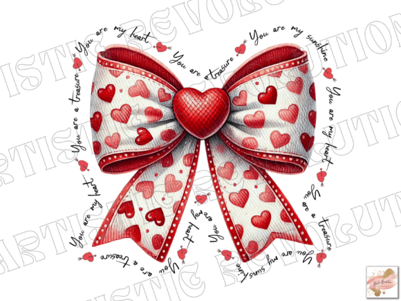 Elevate Your Designs with a Pink Valentine Coquette Bow PNG