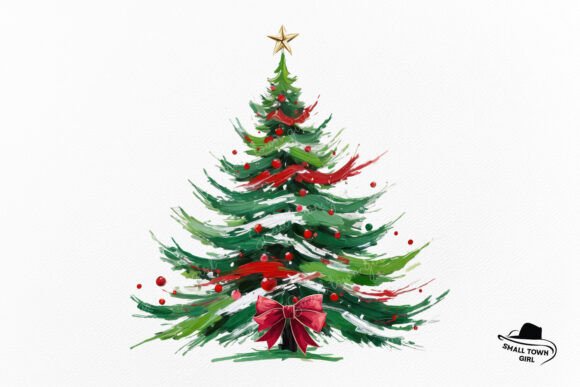 Elevate Your Holiday Designs with a Brushstroke Coquette Christmas Tree Bow
