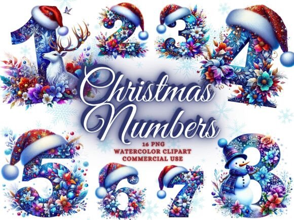 Festive Christmas Numbers PNG: Elevate Your Holiday Design Projects