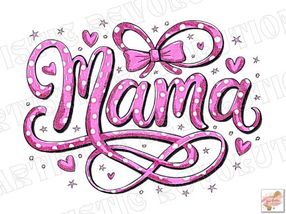 Pink Valentine Mama Coquette Mama Png: A Design Asset for Creative Projects