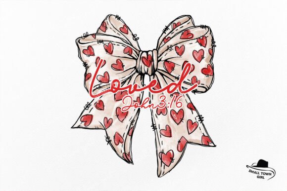 Retro Christian Valentine Loved Bow Png: A Design Asset Guide