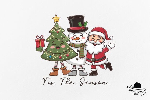 Tis the Season Retro Christmas Santa Png: Vintage Charm for Modern Designs